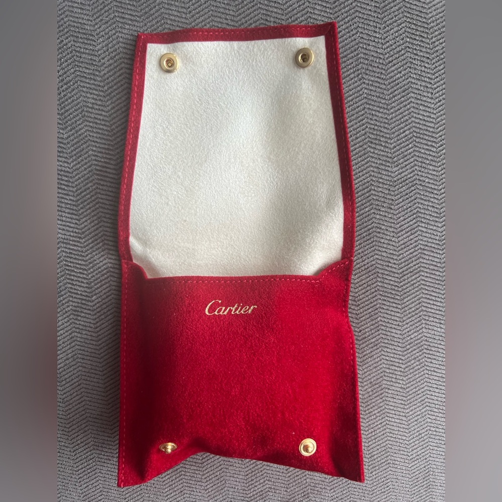 New Cartier Red Felt Love Bracelet Travel Pouch for Accessories and Jewelry - Picture 2 of 8